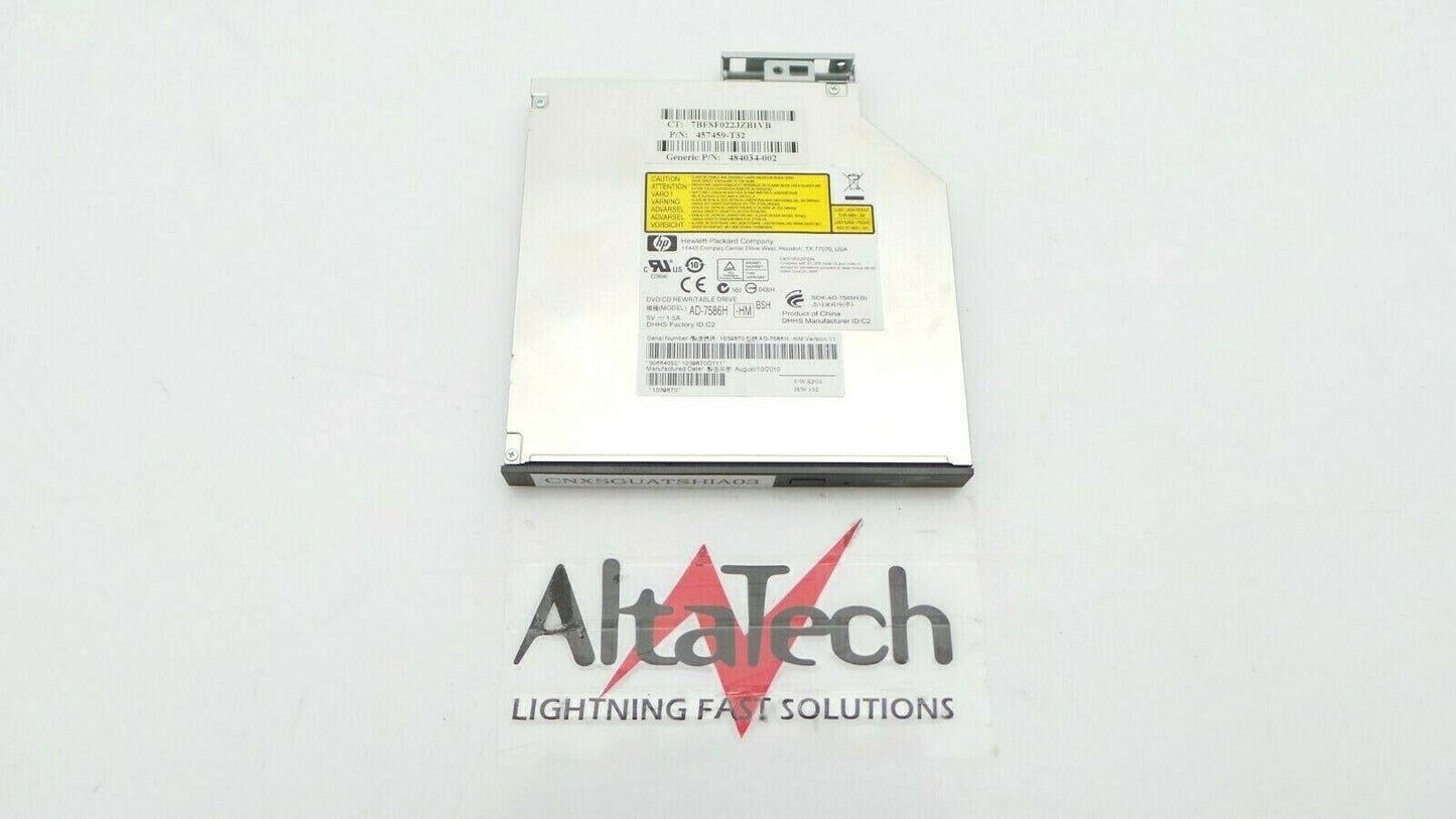 HP 484034-001 12.7mm SlimLine SATA DVD-ROM Optical Drive, Used