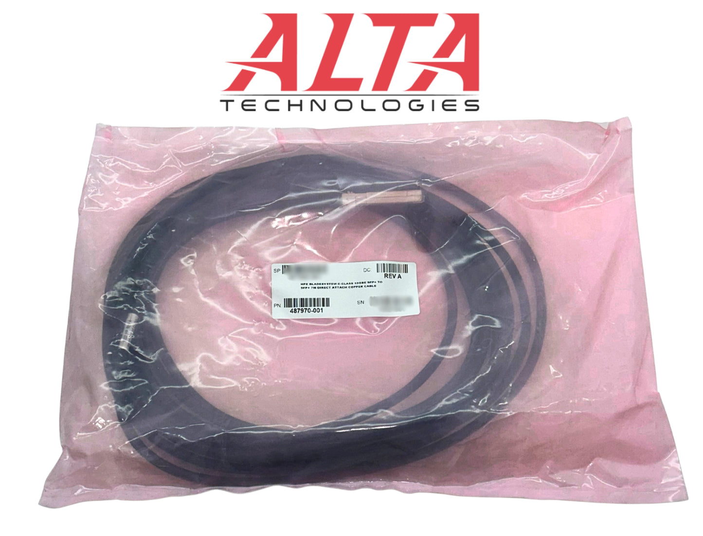 HP 487970-001 Bladesystem 10GBE SFP+ TO SFP+ 7M DAC, Used