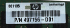 HP 497156-D01 1GB PC3-10600U DDR3-1333 1RX8 N-ECC, Used