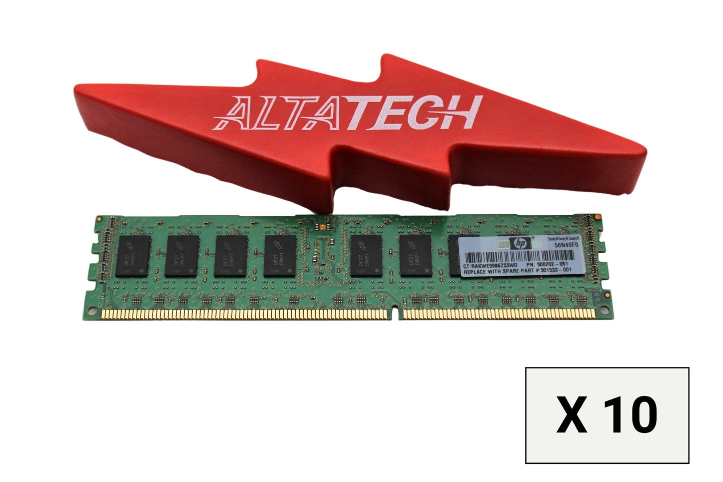 HP 500202-061_x10 2GB PC3-10600R 2Rx8 ECC, Used