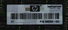 HP 500204-061 4GB(1X4GB) 4RX8 PC3-8500R LP DIMM, Used