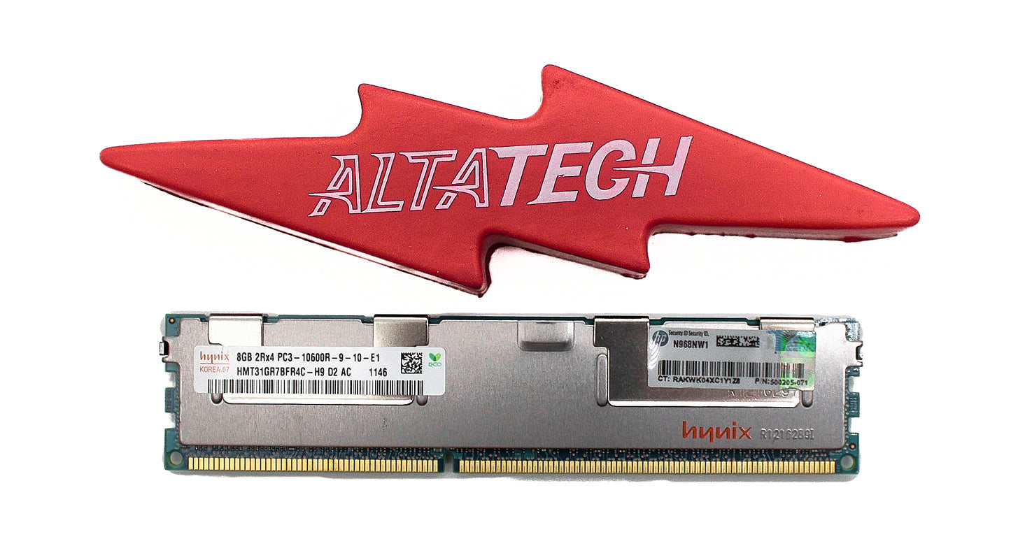 HP 500205-001 8GB PC3-10600R DDR3-1333 2RX4 ECC, Used