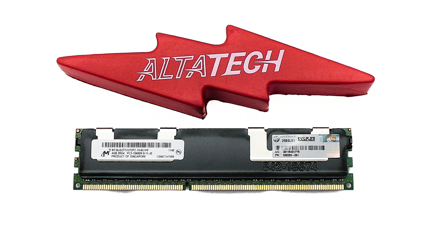 HP 501534-001 4GB 2RX4 PC3-10600R-9 DDR3 KIT, Used