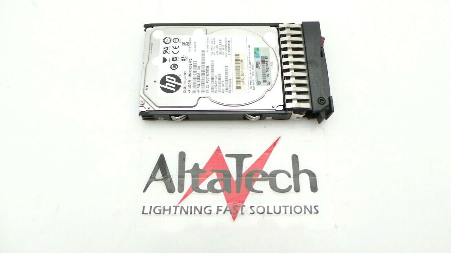 HP 507610-B21 500 GB 6G SAS 7.2K RPM 2.5" HDD, Used