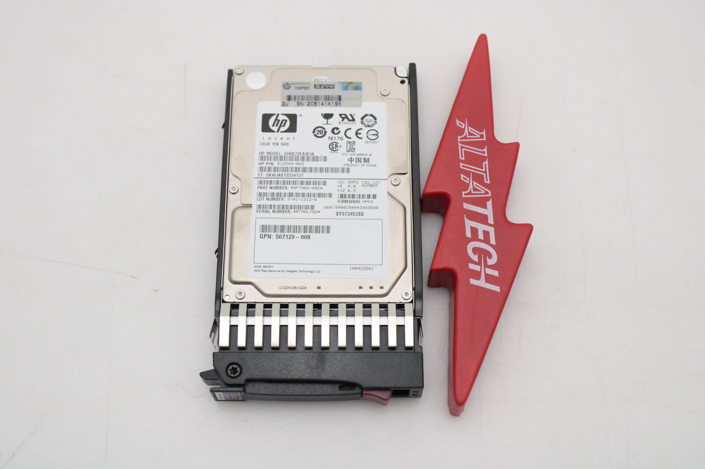 HP 512743-001_x4 72GB 15K SAS 2.5 6G, Used