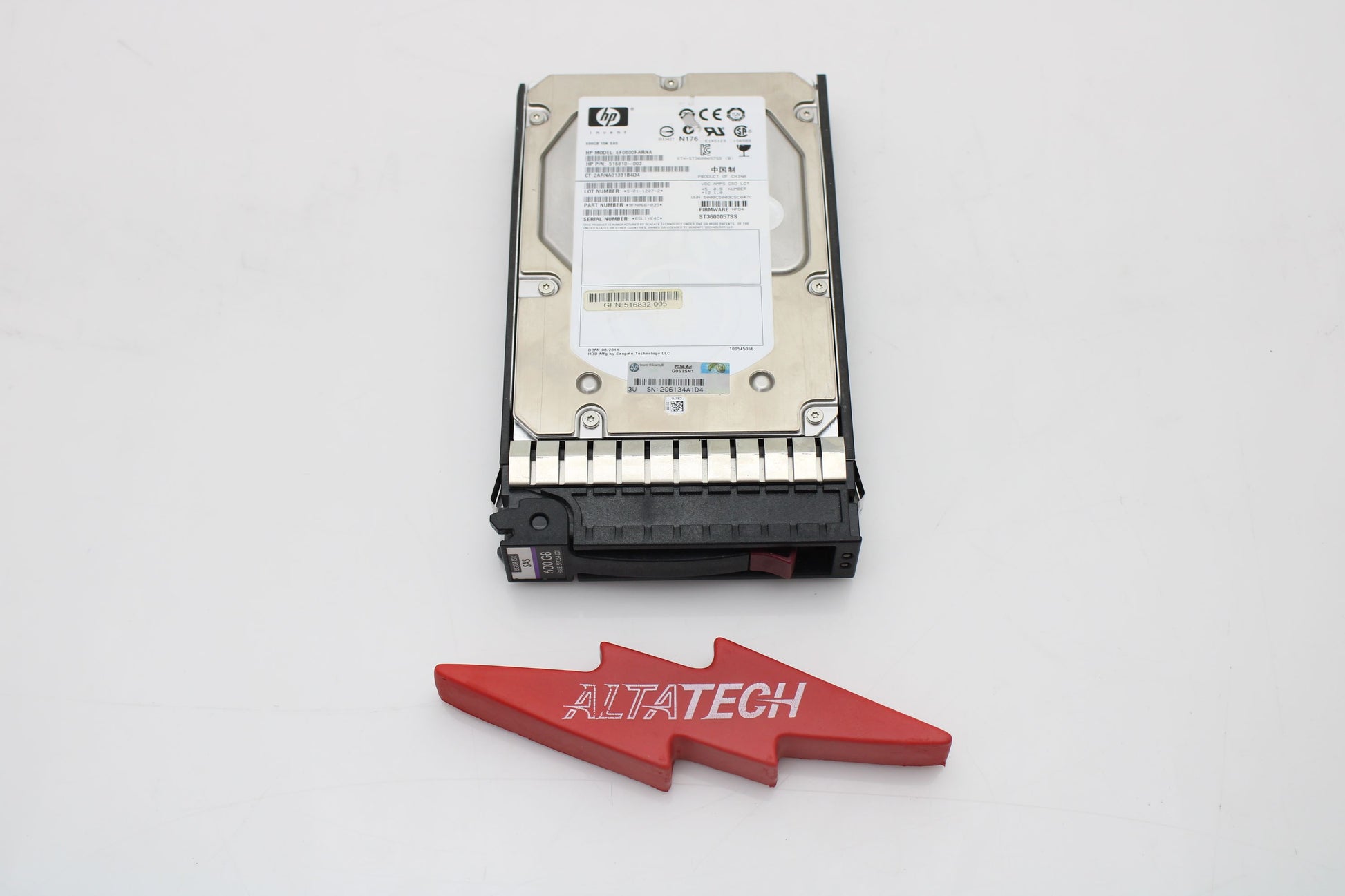 HP 516828-B21 600GB 15k 6G DP SAS 3.5" Hot-Plug Hard Drive, Used