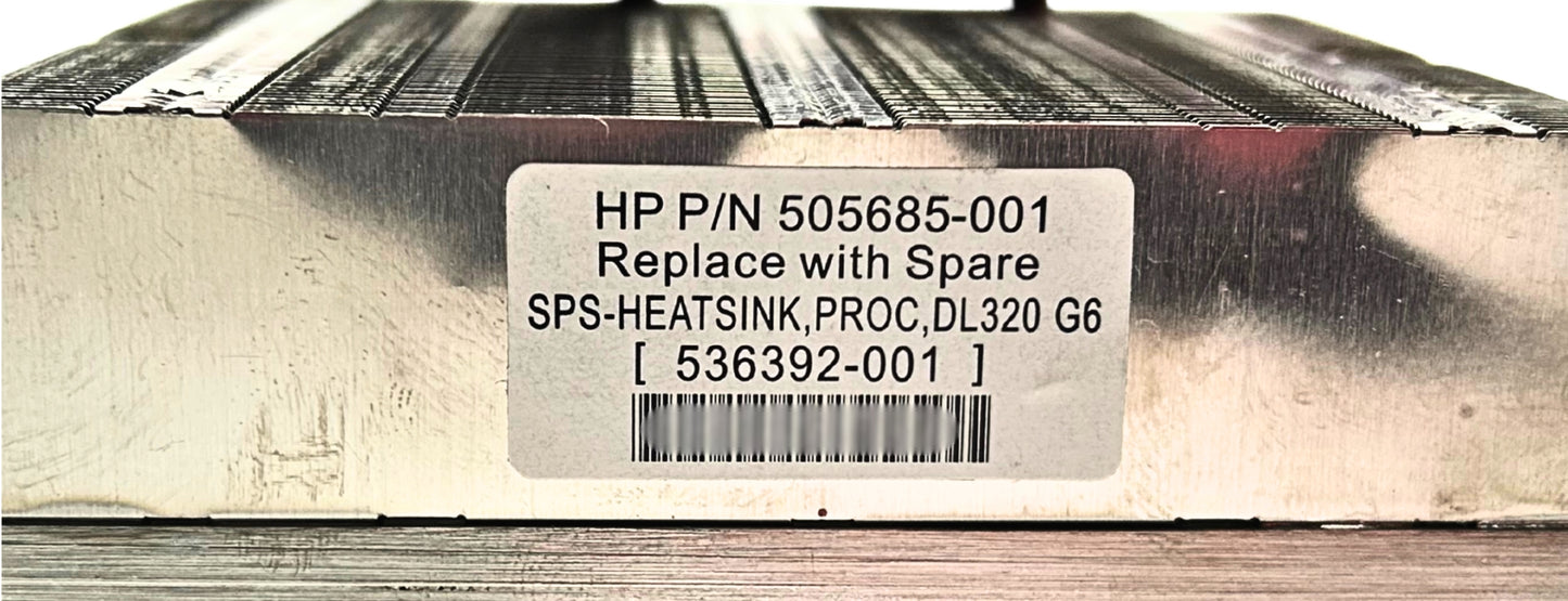 HP 536392-001 PROCESSOR HEATSINK (DL320G6), Used