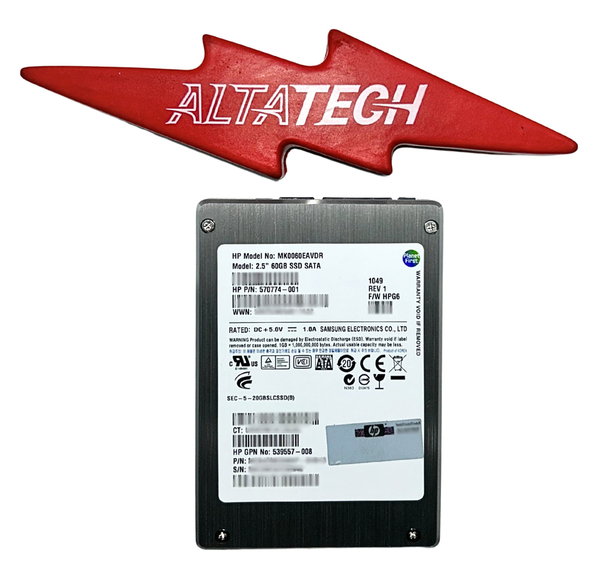 HP 570774-001 60GB SATA SSD SFF-SAM, Used
