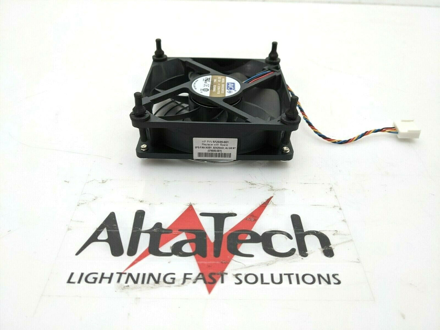 HP 576930-001 92mm x 25mm System Fan Assembly with Cable, Used