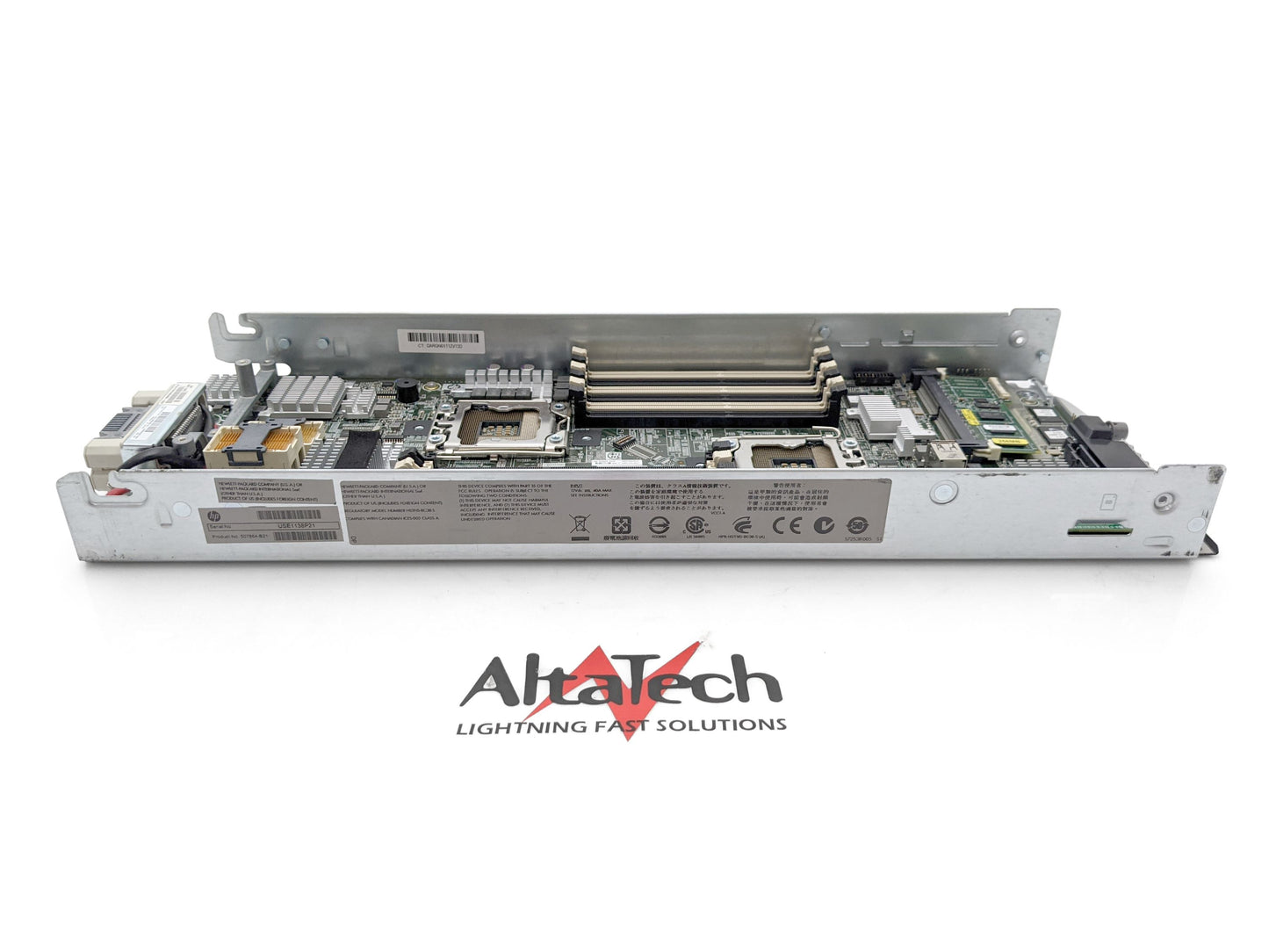 HP 595046-001_2x-508955-001-2x-490070-001-SLBF5 595046-001 ProLiant BL460 G6 Motherboard Bundle w/ 2x Xeon SLBF5, 2x Heatsinks, Used