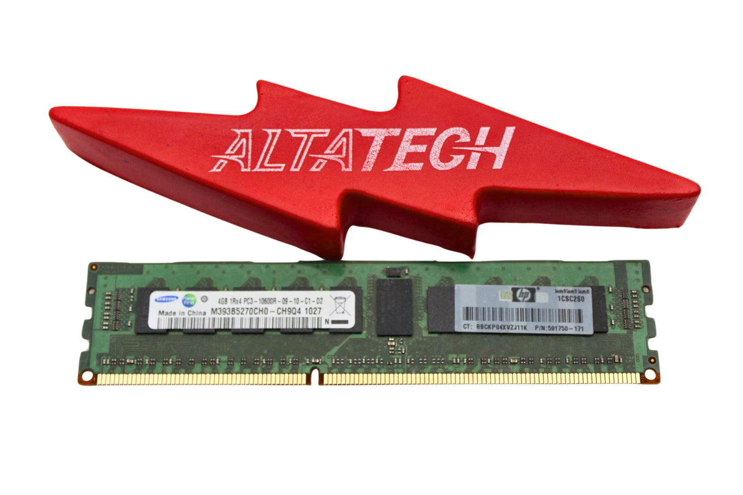 HP 595096-001 HP 4GB (1X4GB) 1RX4 PC3-10600 DDR3, Used