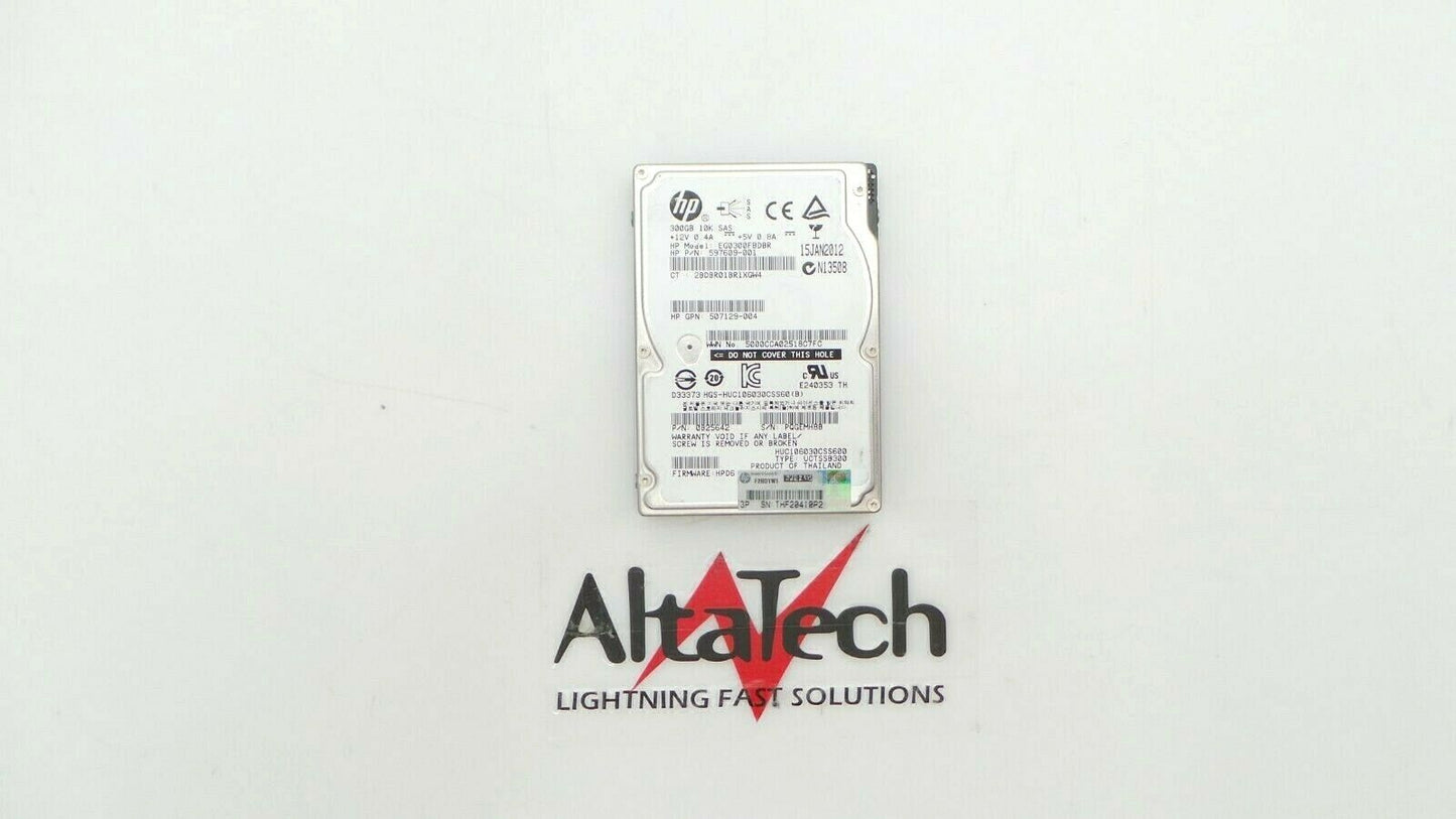 HP 597609-001 300 GB 10K RPM SAS 2.5-Inch SFF Hard Drive, Used