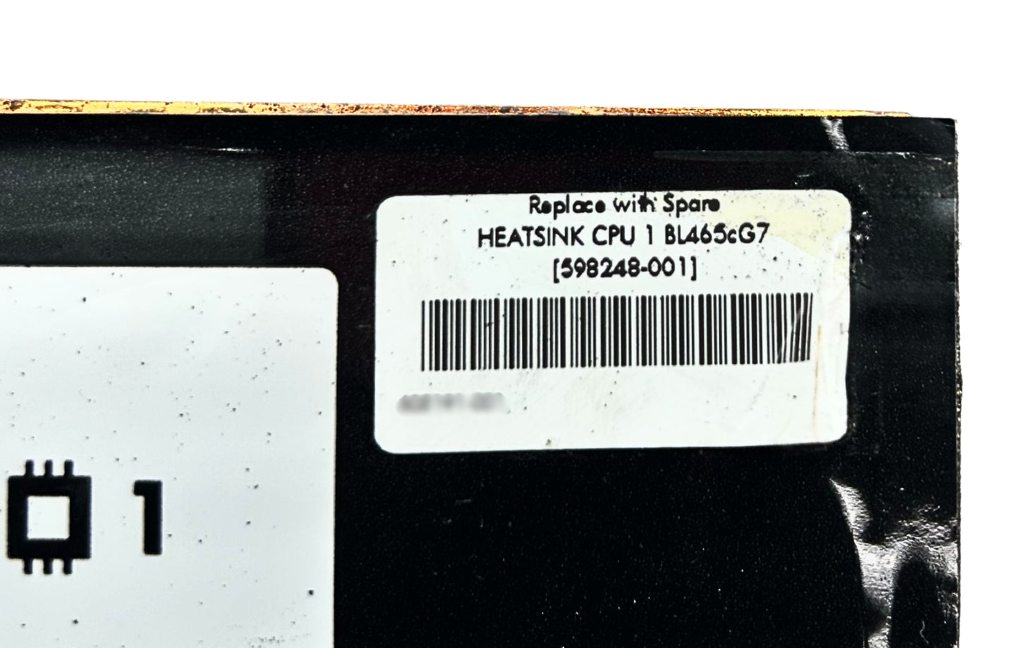 HP 598248-001 CPU 1 HEATSINK (BL465CG7), Used