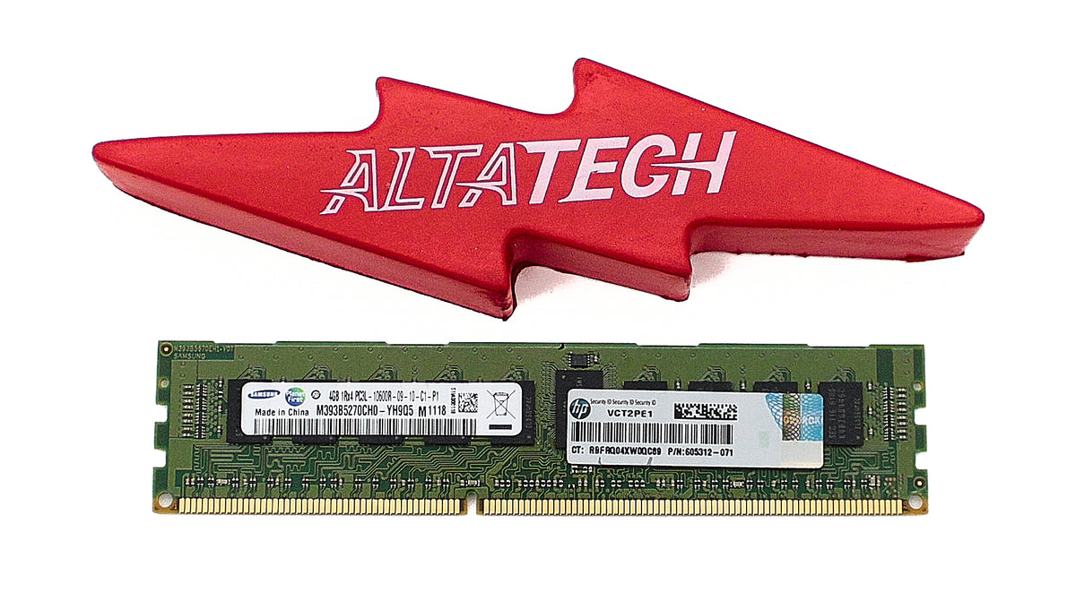 HP 604504-B21 4GB 1RX4 PC3L-10600R-9 KIT DIMM, Used