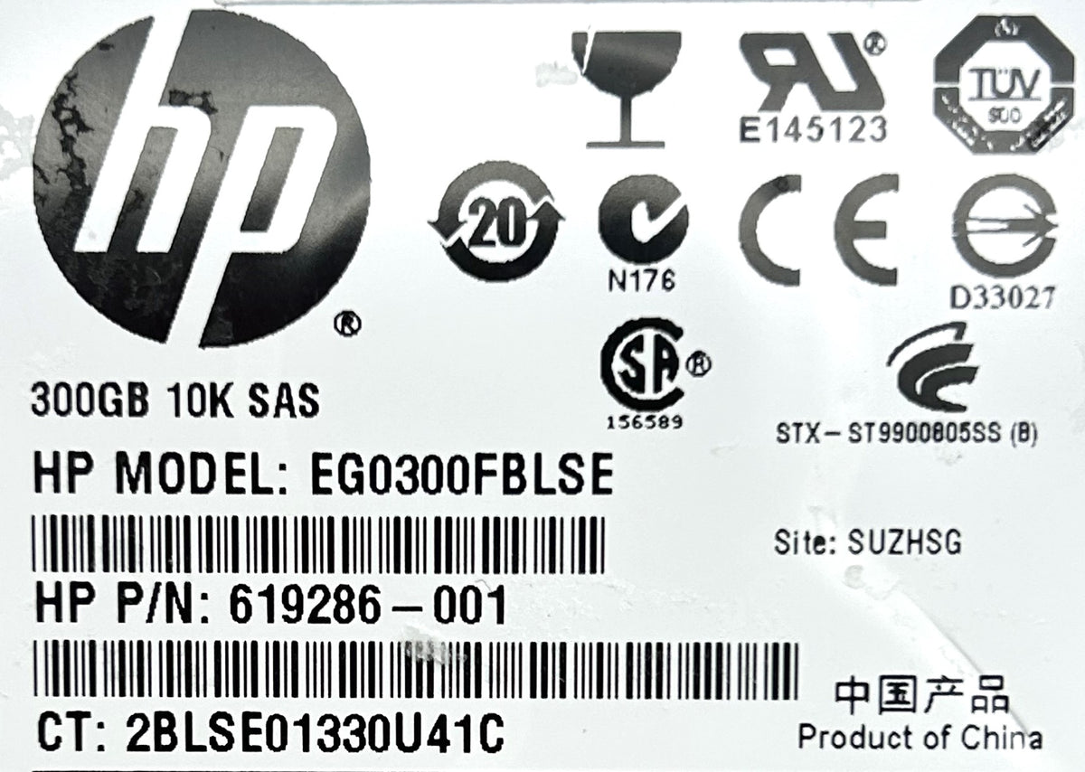 HP 619286-001 M6625 300GB 6G SAS 10K 2.5" HDD, Used