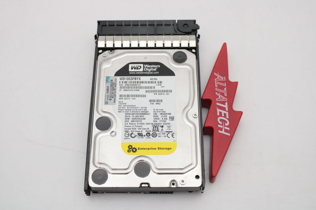 HP 619462-001 1TB 3G 7.2K LFF SATA MDL HDD, Used