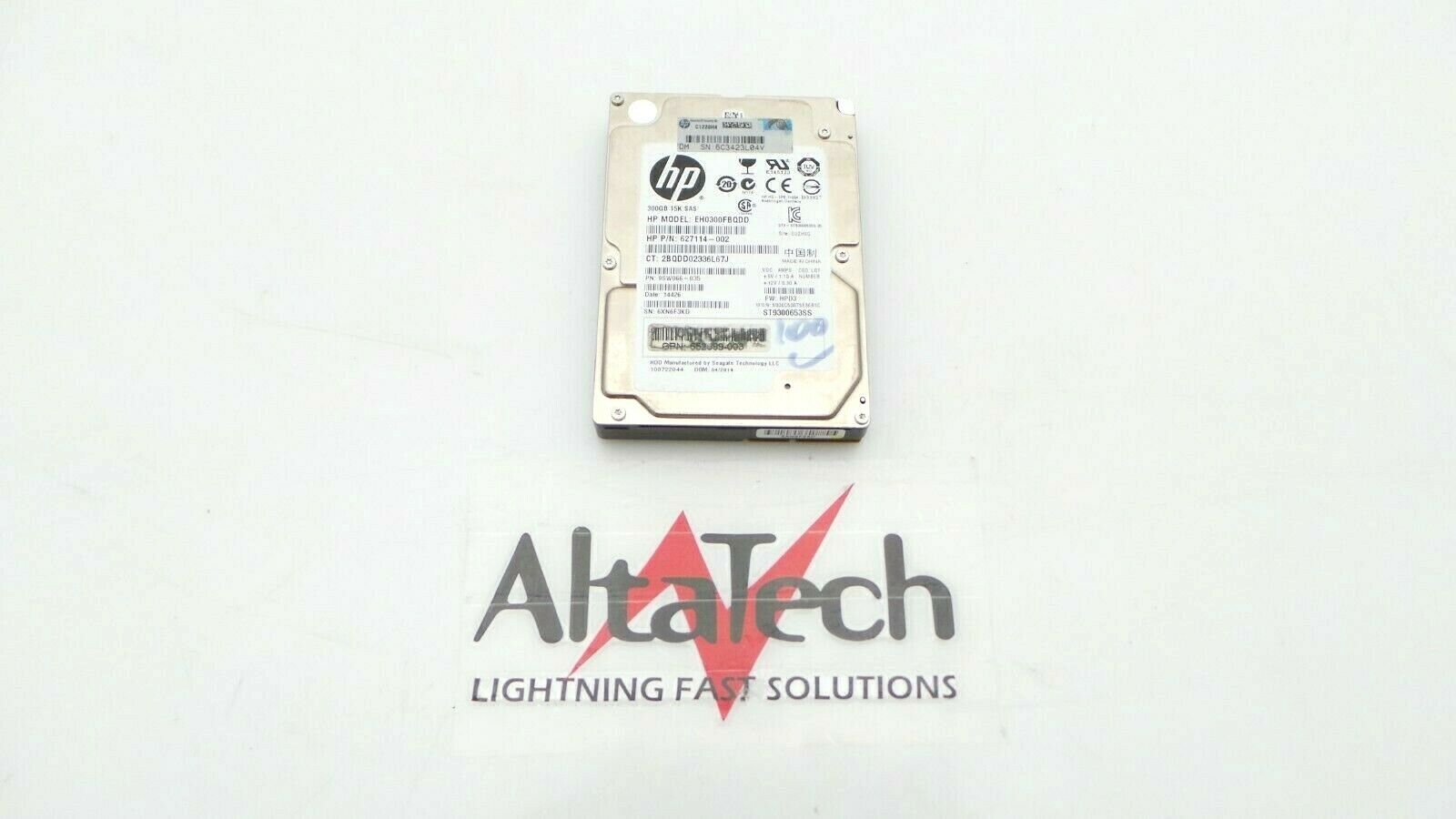 HP 627195-001 300GB 15K SFF SAS 2.5" Hard Disk Drive, Used