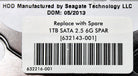 HP 632143-001 1TB 7.2K 6G SFF QR SATA HDD, Used