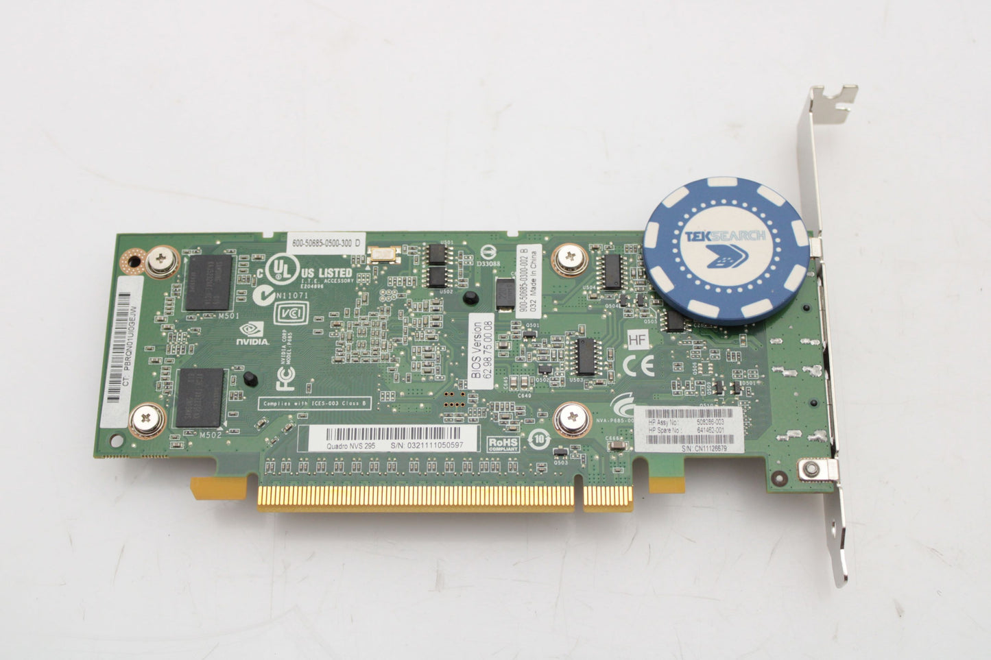HP 641462-001 NVIDIA QUADRO NVS 295 256MB HH, Used