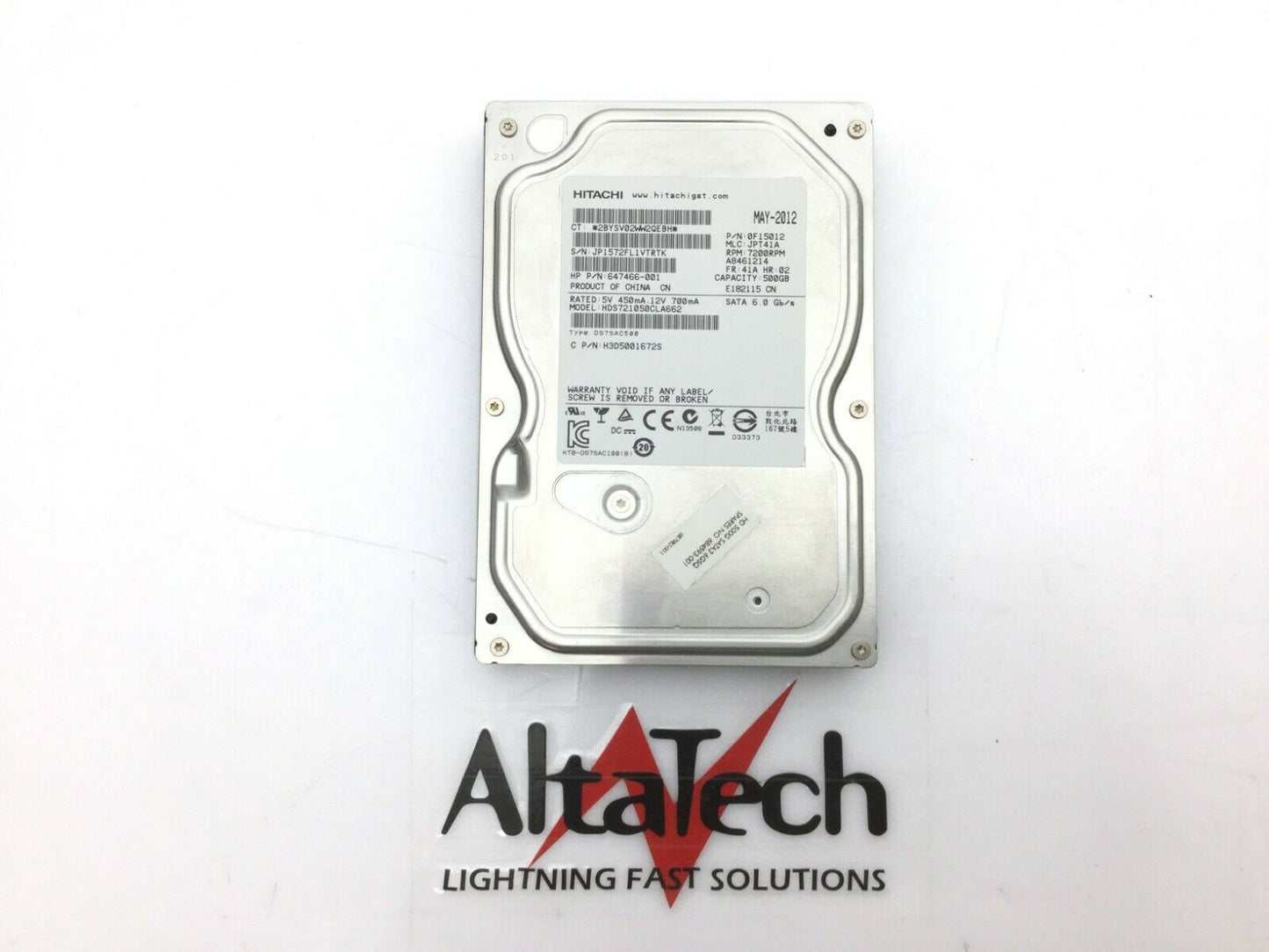 HP 647466-001 500 GB 7.2K RPM 3G 16 MB 3.5" SATA Hard Drive, Used