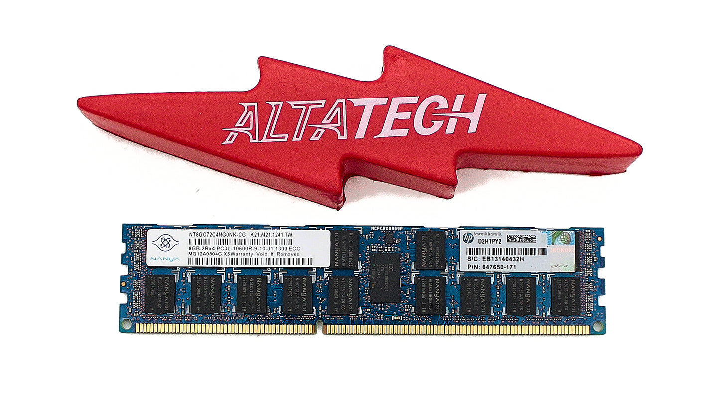 HP 647650-171 8GB PC3L-10600R DDR3-1333 2RX4 ECC, Used