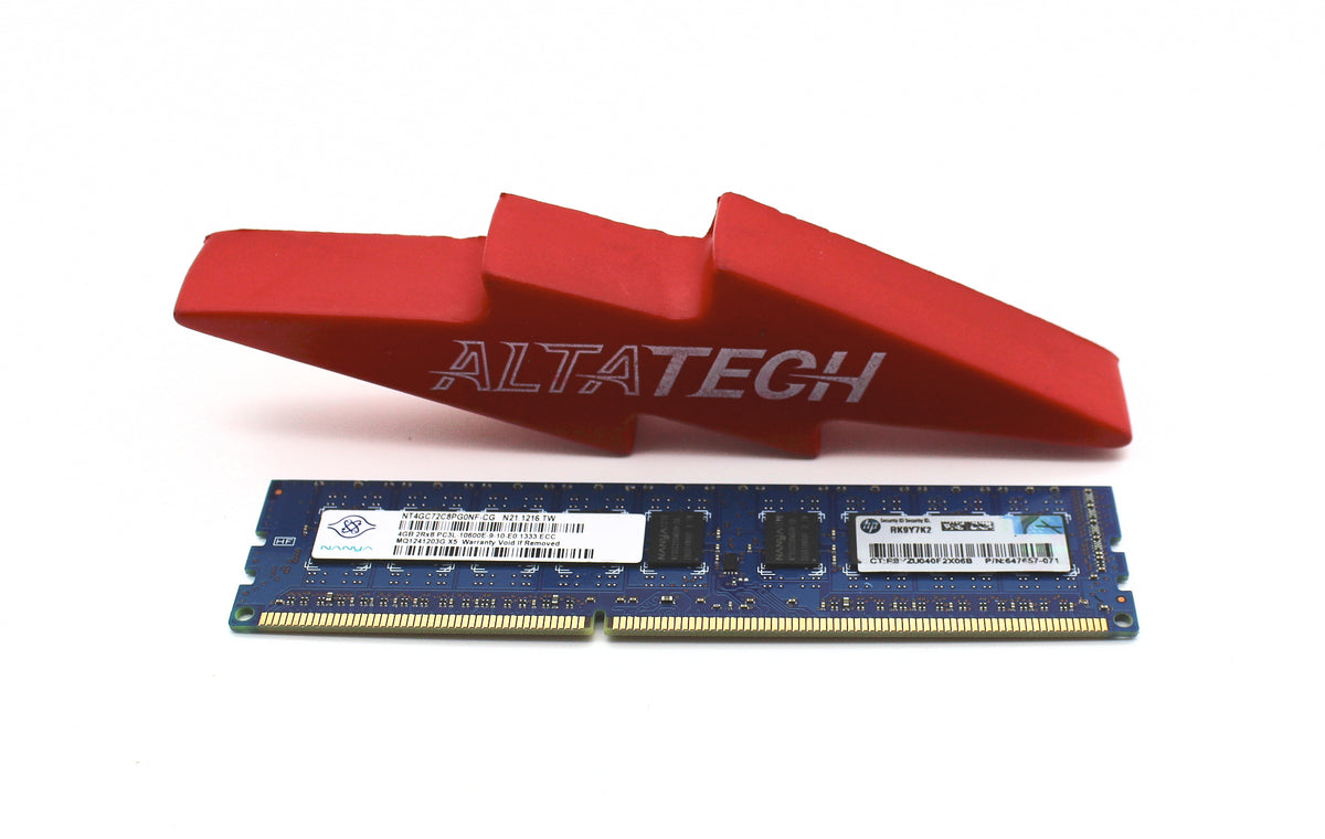 HP 647907-B21 4GB (1X4GB) 2RX8 PC3L-10600E-9 DIMM, Used