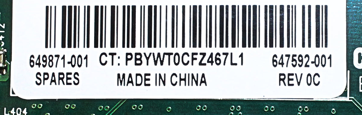 HP 649871-001 PCI-E 4P 1GB 331T ADAPTER, Used