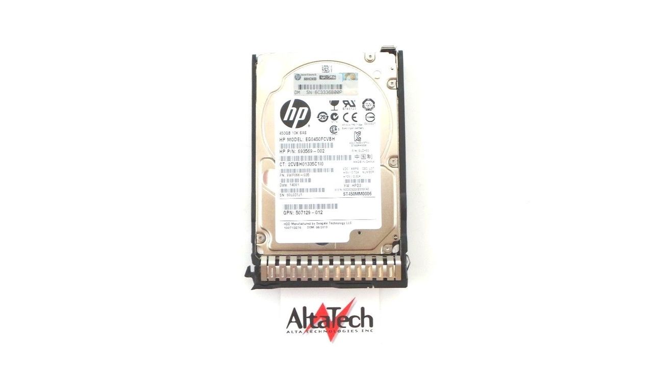HP 652572-B21 450GB 10K SAS 2.5" Hard Drive, Used