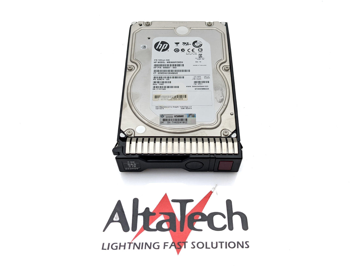 HP 653959-001 3TB 7.2K SAS LFF 6G, Used