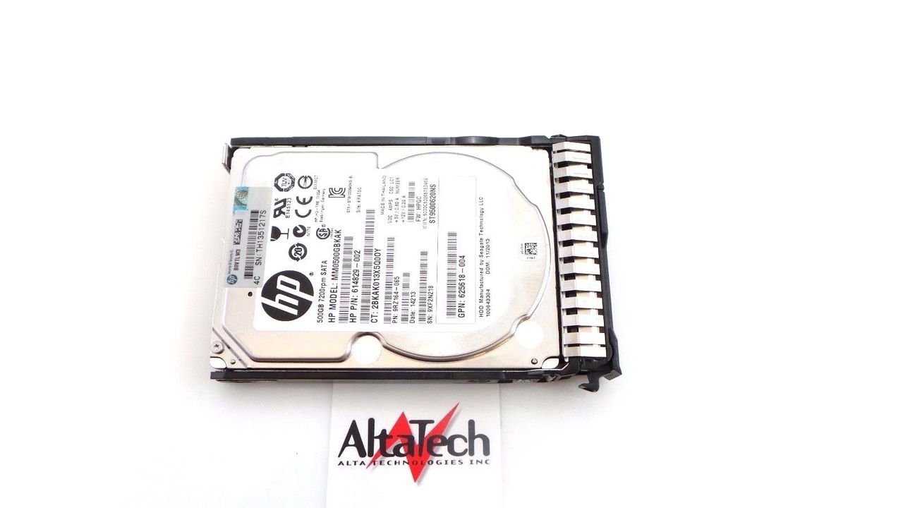 HP 655708-B21 500GB 7.2K SATA 2.5" SFF Hard Drive, Used