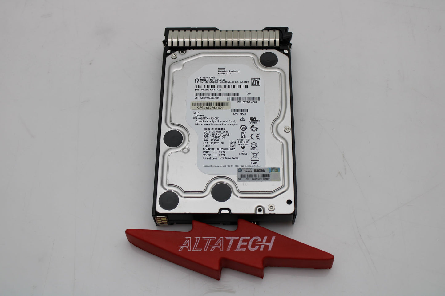 HP 657739-001 1TB 6G 7.2K LFF SATA MDL SC HDD, Used