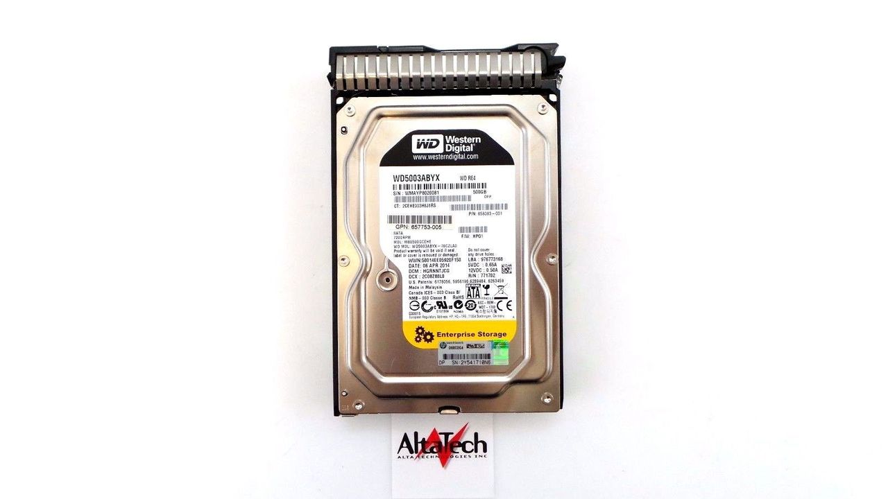 HP 658071-B21 500GB 7.2K RPM SATA 3.5" 6Gb/s LFF MDL Hard Drive, Used