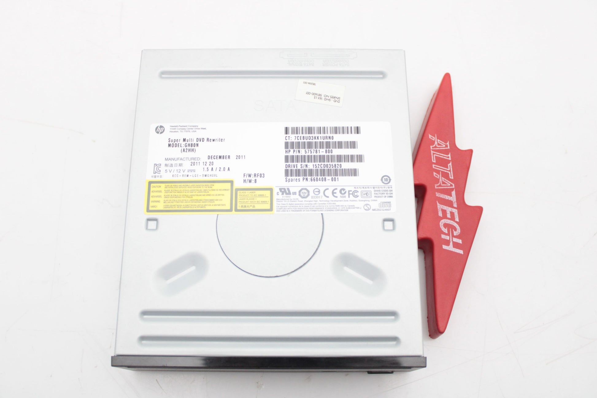 HP 660408-001 DVD-RW 16X SMD NLS JB SATA, Used