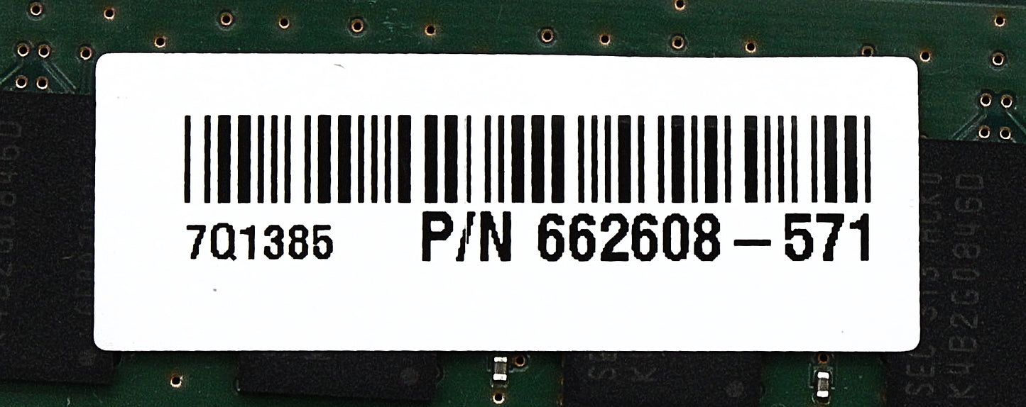 HP 662608-571 2GB PC3-12800E DDR3-1600 1RX8 ECC, Used
