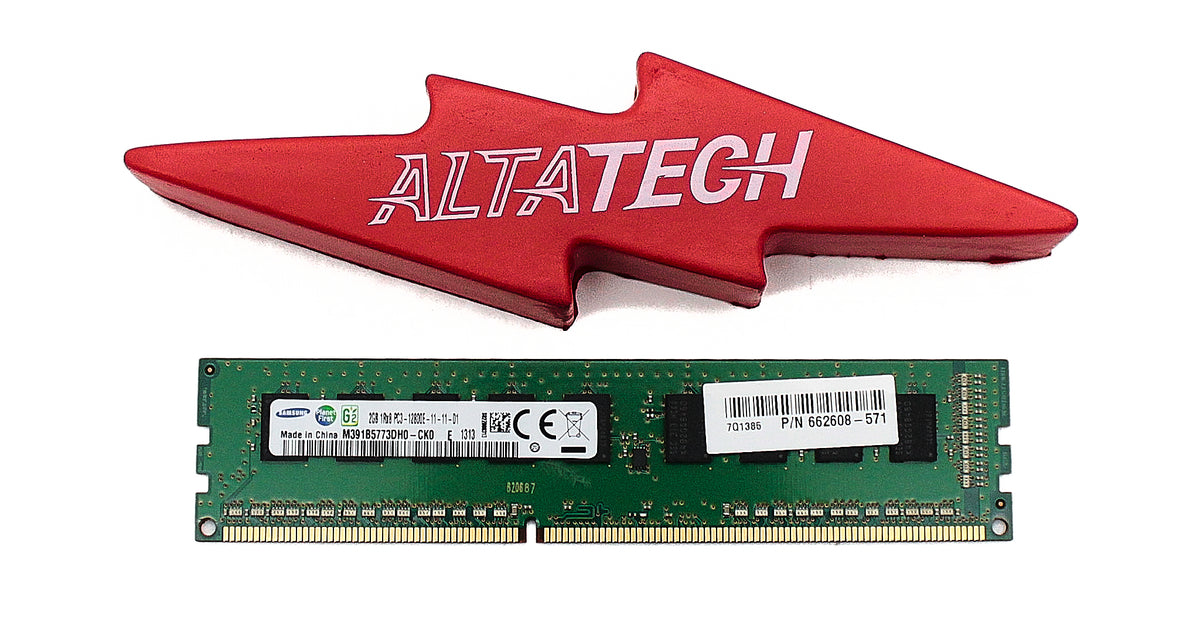 HP 662608-571 2GB PC3-12800E DDR3-1600 1RX8 ECC, Used