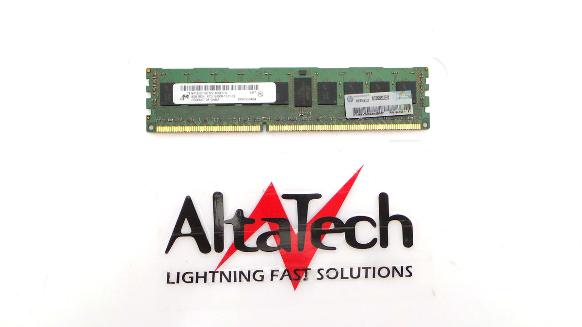 HP 664691-001 8GB PC3-12800R DDR3-1600 1RX4 ECC, Used