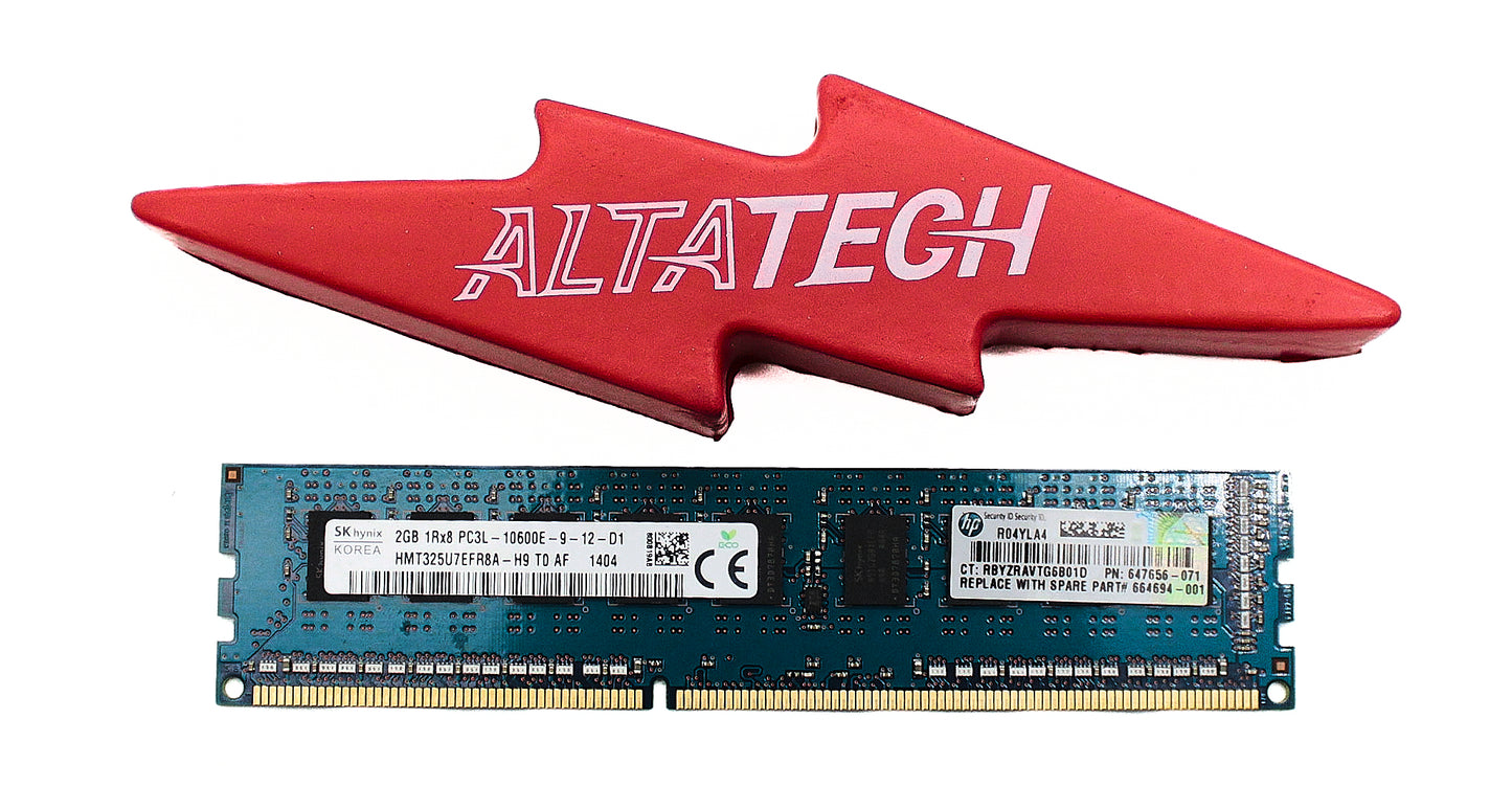 HP 664694-001 2GB 1RX8 PC3L-10600E MEMORY DIMM, Used
