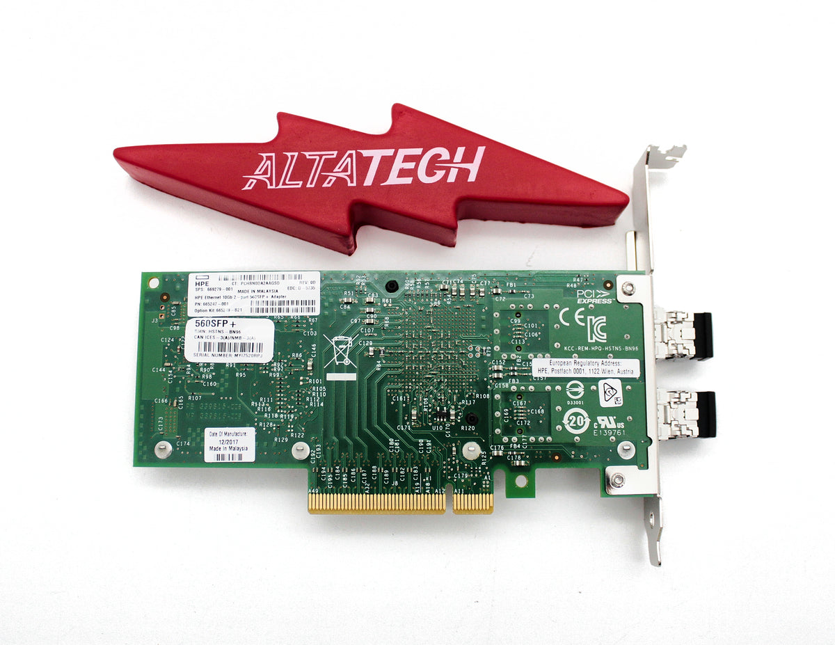 HP 665247-001 Ethernet 10GB 2P 560SFP+ Adapter, Used