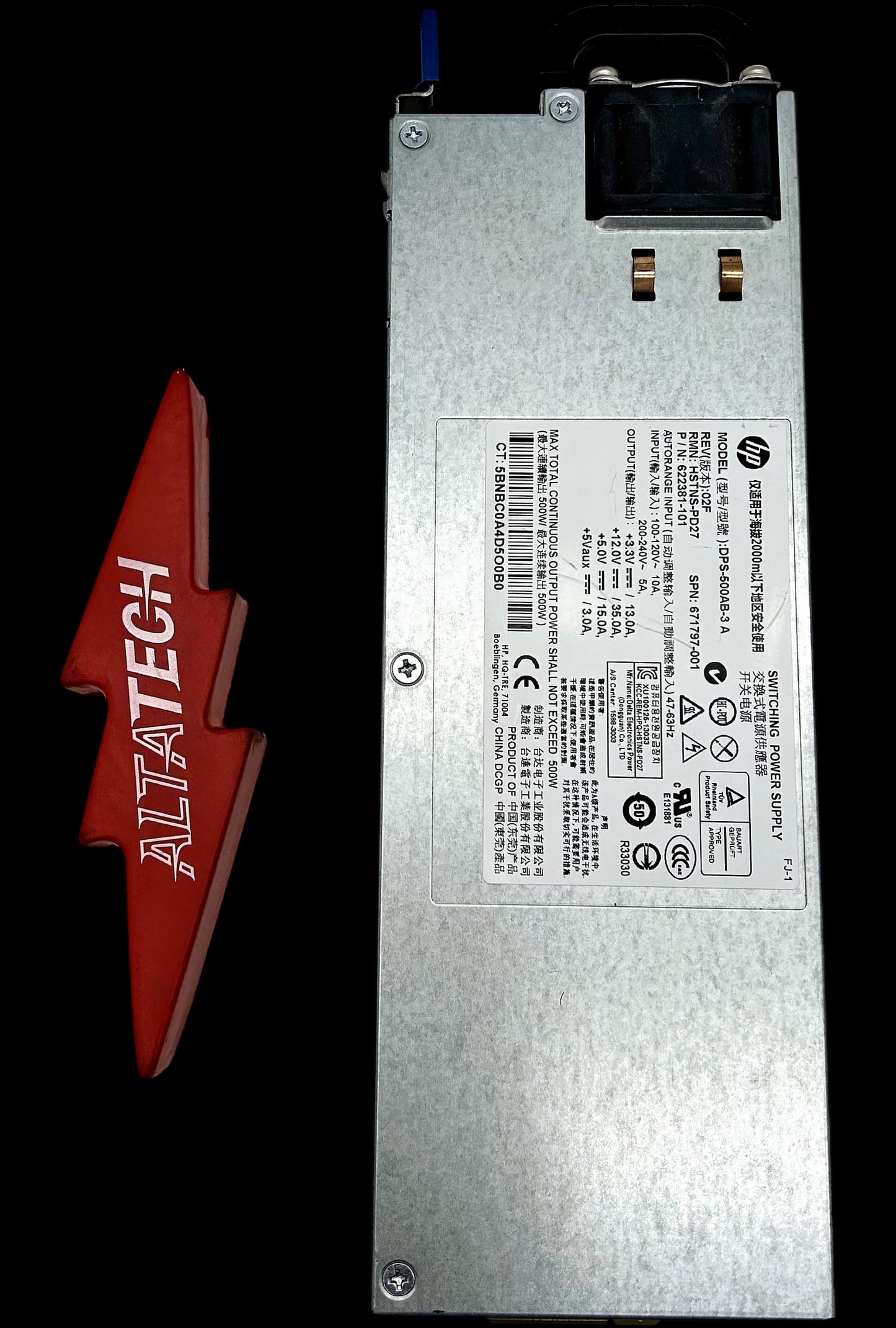 HP 671797-001 500W POWER SUPPLY (DL160G8), Used