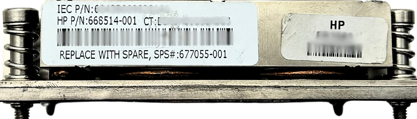 HP 677055-001 CPU HEATSINK #1 SCREWDOWN (DL160G8), Used