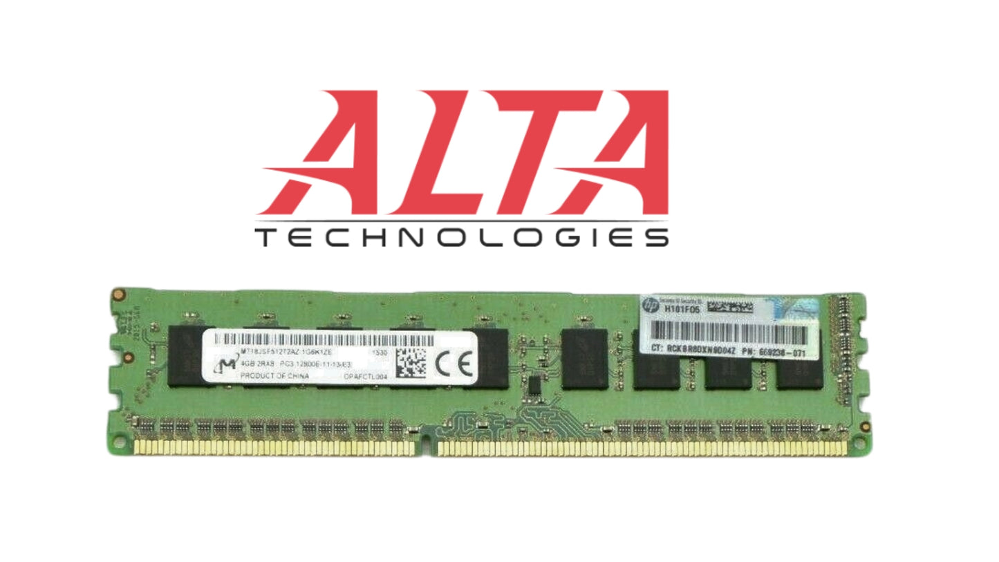 HP 684034-001 4GB 2RX8 PC3-12800E DDR3-1600 KIT, Used