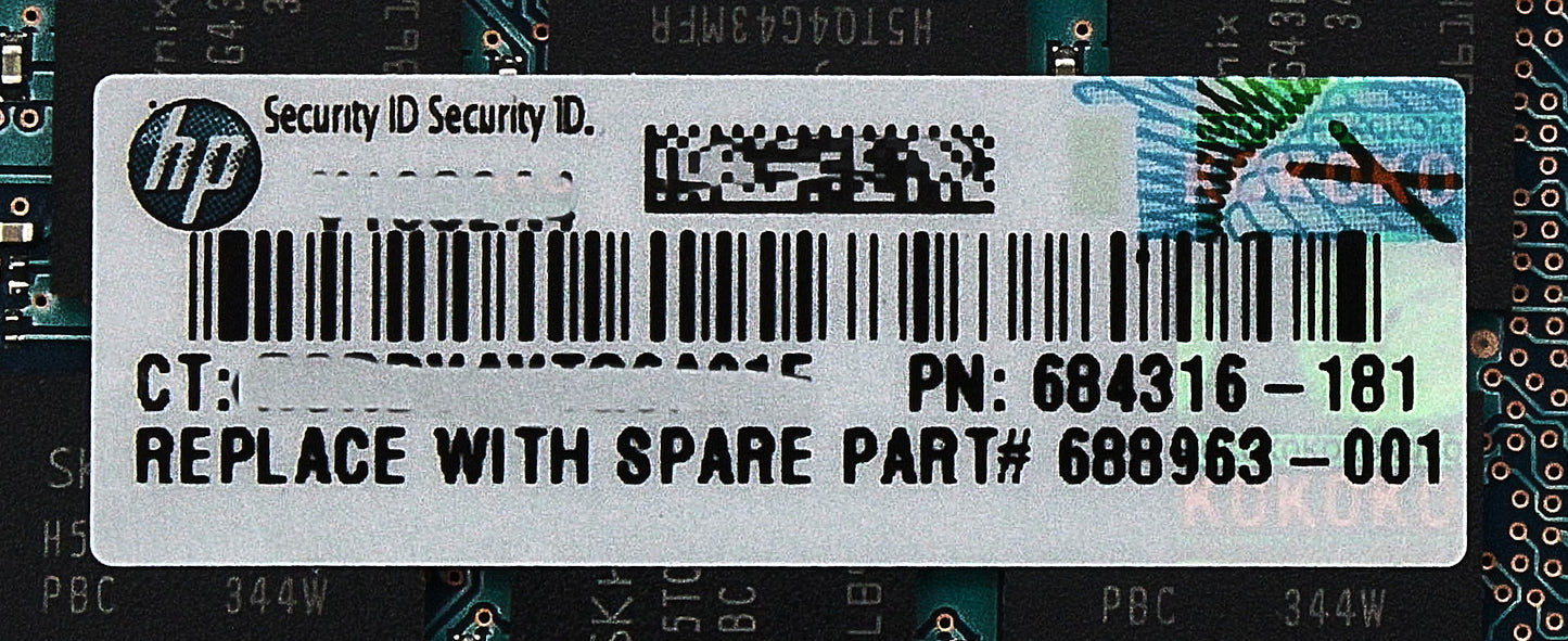 HP 684316-181 16GB PC3-12800R DDR3-1600 2RX4 ECC, Used