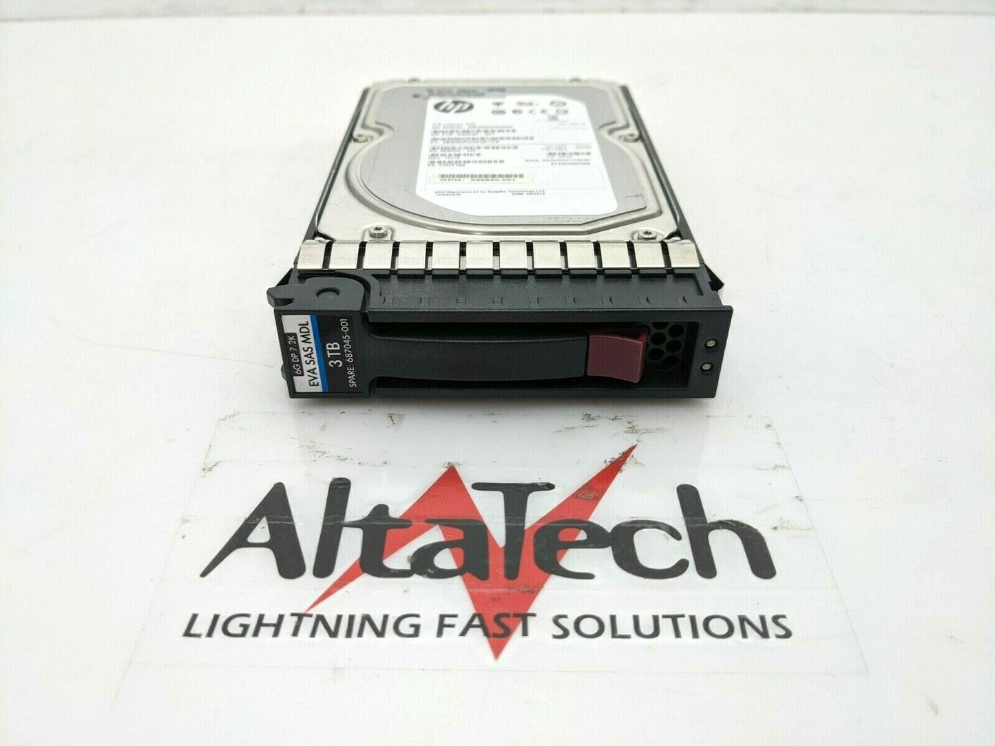 HP 687045-001 3TB 6Gbps 7.2K RPM LFF 3.5" SAS Hard Drive, Used