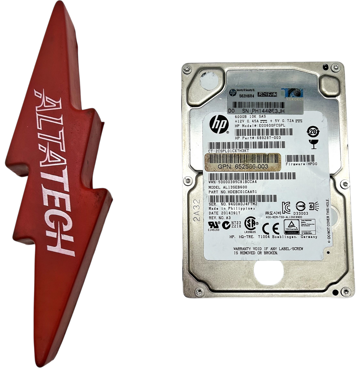 HP 689287-003 HPE 600GB 10K 6G SFF SAS HARD DRIVE, Used