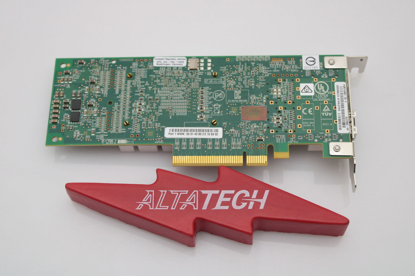 HP 699764-001 StoreFabric 1-Port 16Gbps PCIe Fibre Channel SFP+ Host Bus Adapter for SN1000Q, Used