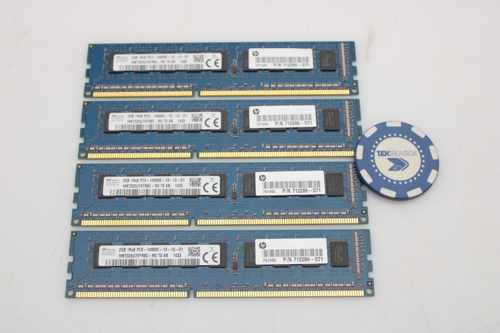 HP 712286-571_x4 2GB PC3-14900E DDR3-1866 1RX8 ECC, Used
