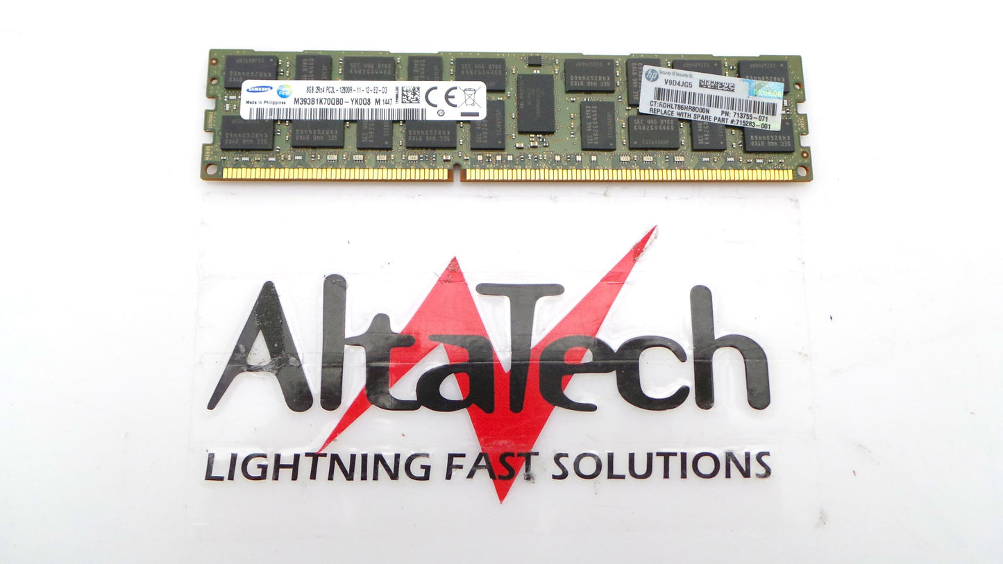 HP 713983-B21 8GB PC3L-12800R DDR3-1600 2RX4 ECC, Used