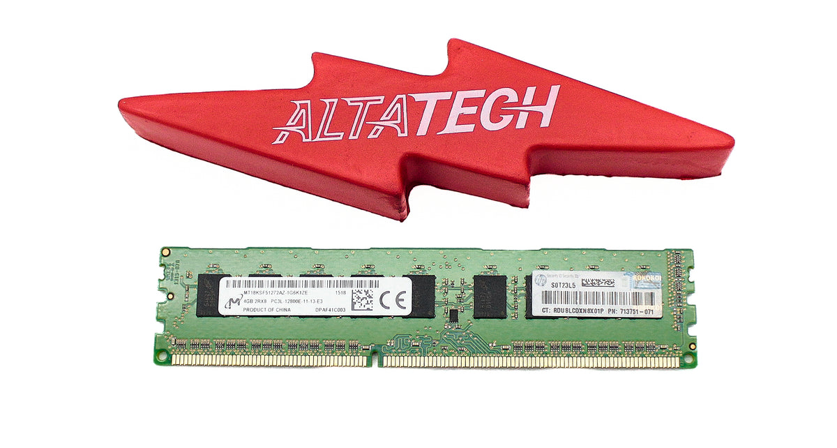 HP 715280-001 4GB 2RX8 PC3L-12800E-11 MEMORY DIMM, Used