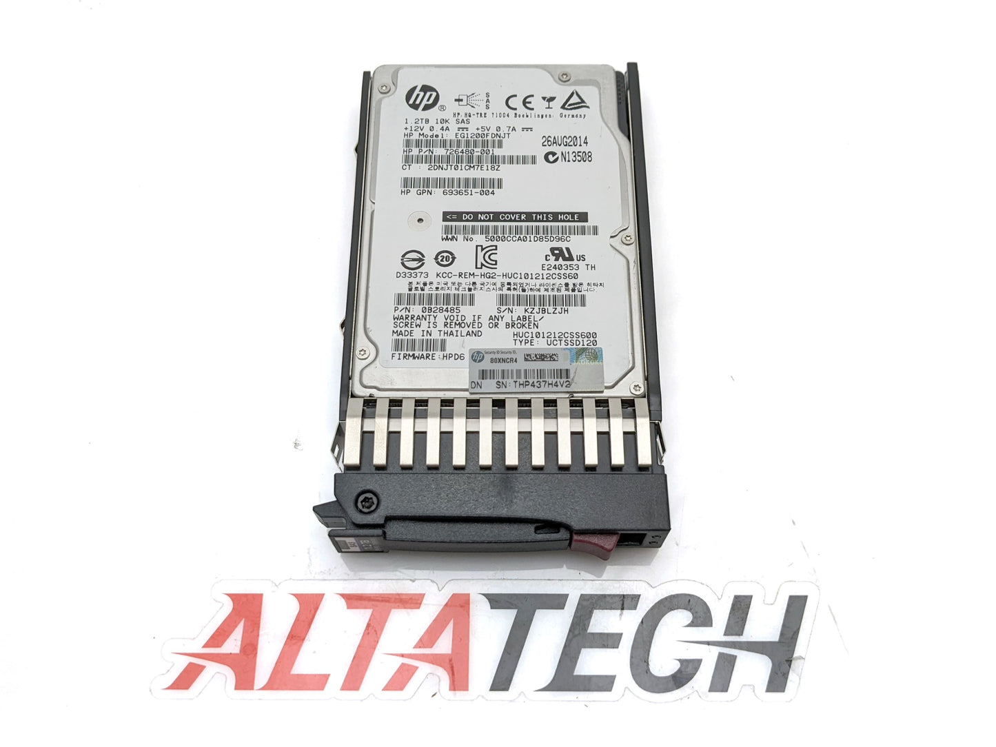 HP 730704-001 1.2TB 6G 10K SFF SAS HDD MSA, Used