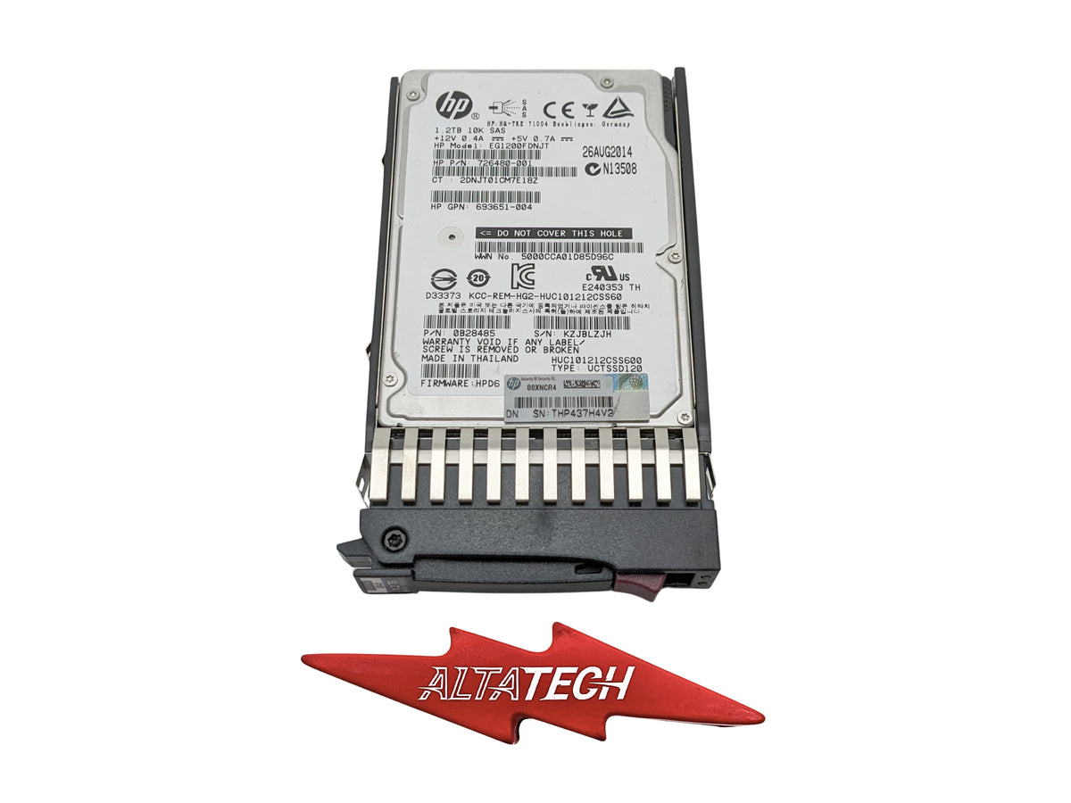 HP 730704-001 1.2TB 6G 10K SFF SAS HDD MSA, Used